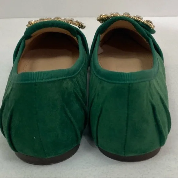 BEAUTIFUL SUEDE FLATS WITH BLING    NEW IN BOX - Picture 6 of 11
